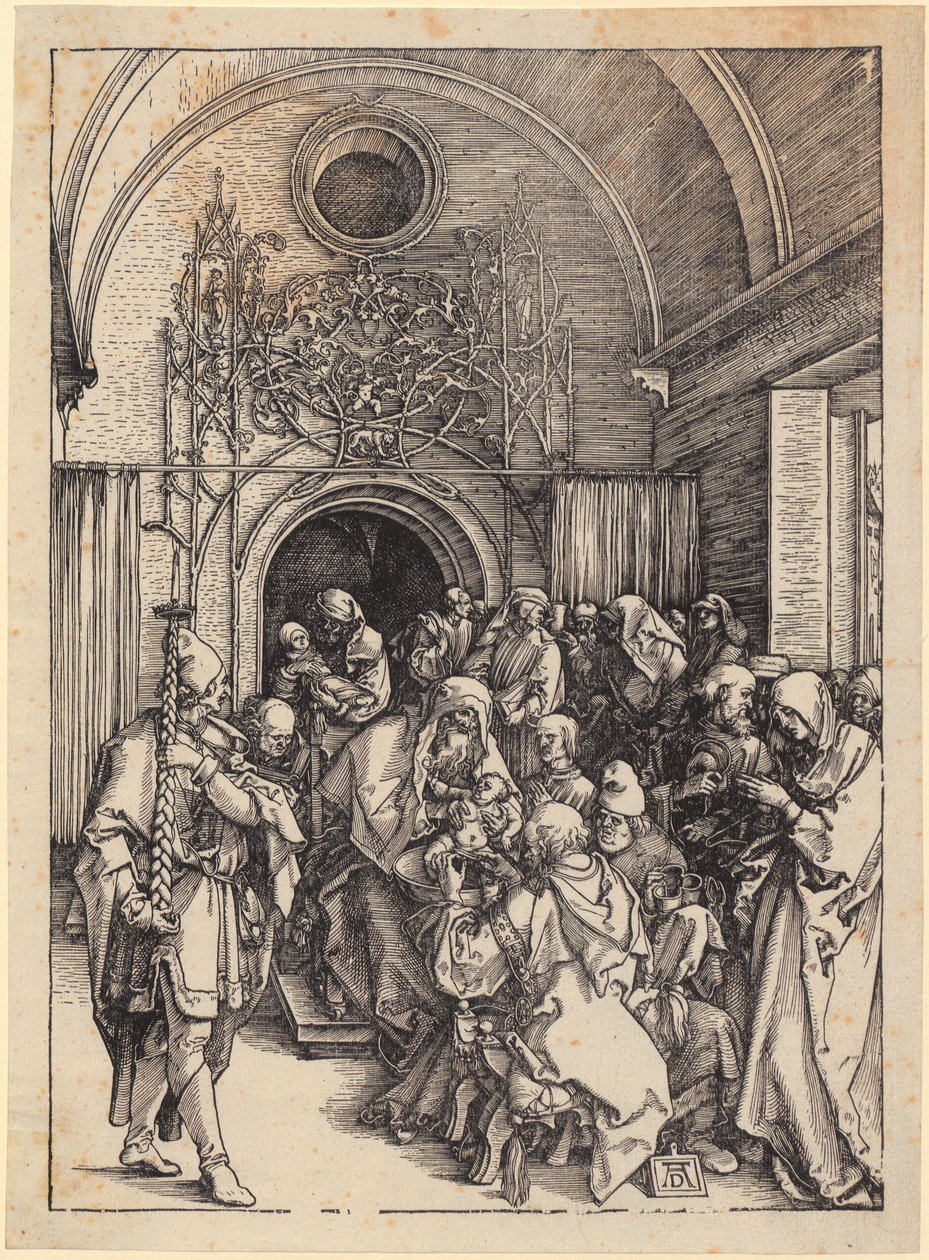 Kristuksen ympärileikkaus, sarjan ”Marian elämä” sivu 11 tekijältä Albrecht Dürer