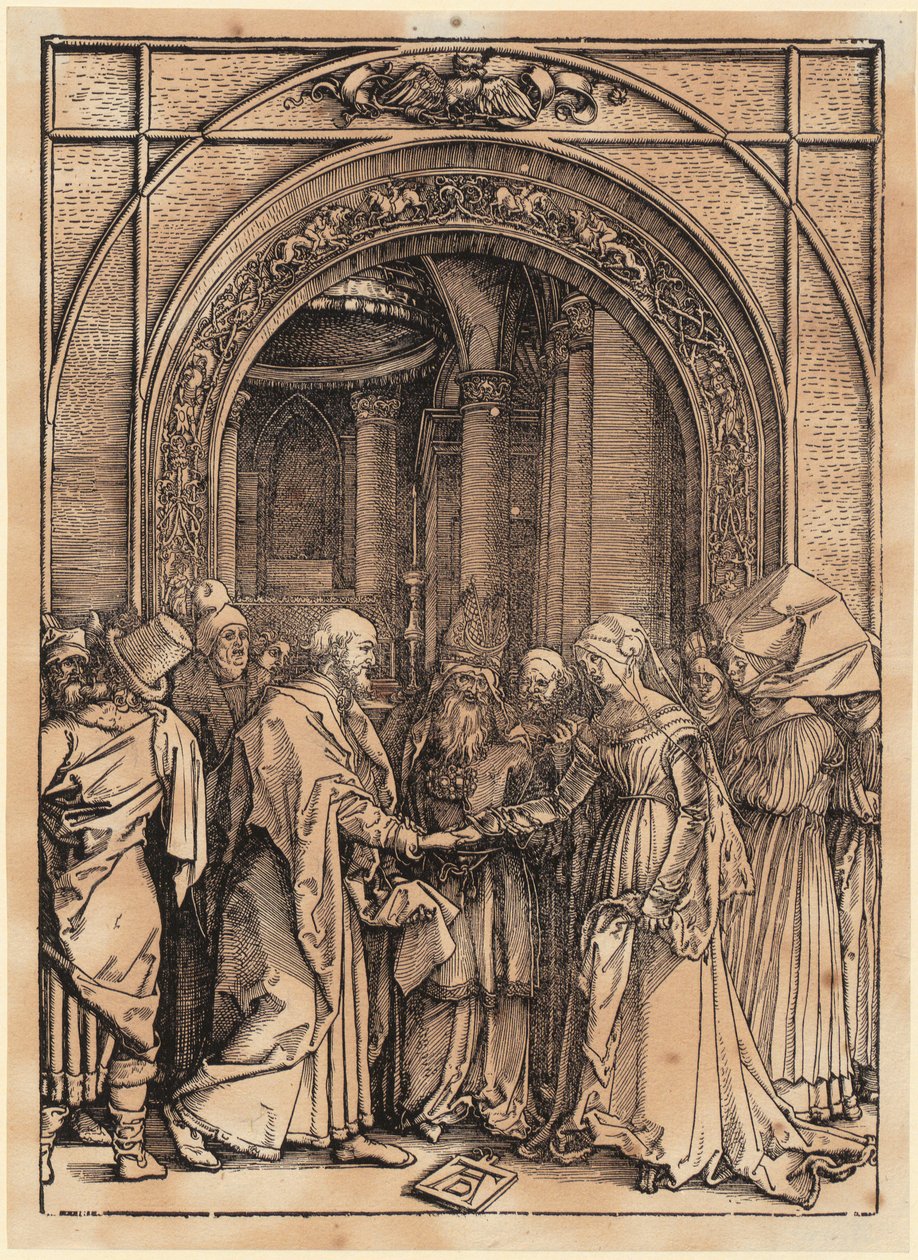 Kristuksen ympärileikkaus, lehti 11 sarjasta "Marian elämä" tekijältä Albrecht Dürer