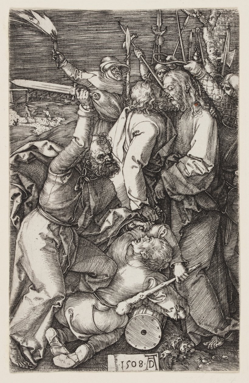 Kristuksen pettäminen, kaiverretusta kärsimyksestä tekijältä Albrecht Dürer