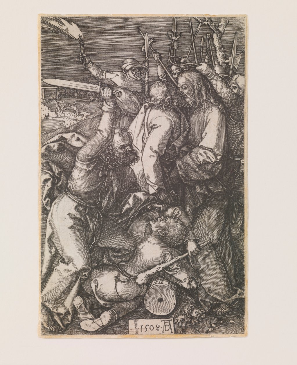 Kristuksen pettäminen sarjasta "The Kaiverrettu Passion" tekijältä Albrecht Dürer