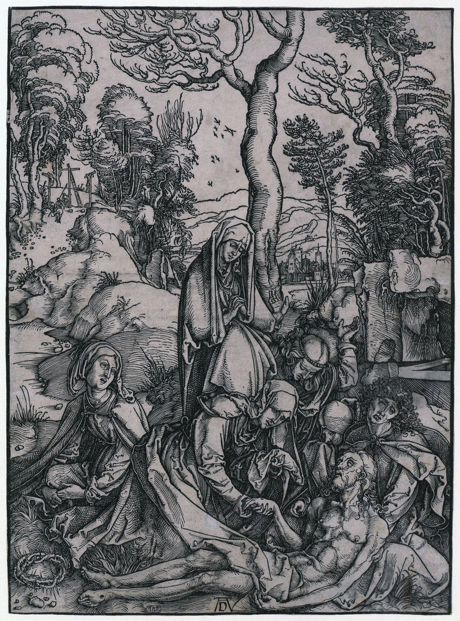 Kristuksen suru, sarjan ”Die Grosse Passion” 9. sivu tekijältä Albrecht Dürer