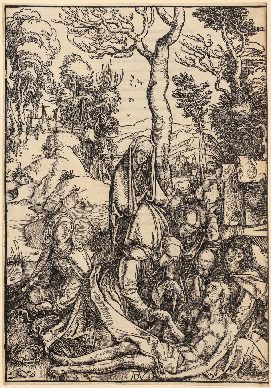 Kristuksen suru, sarjan ”Die Grosse Passion” 9. sivu tekijältä Albrecht Dürer