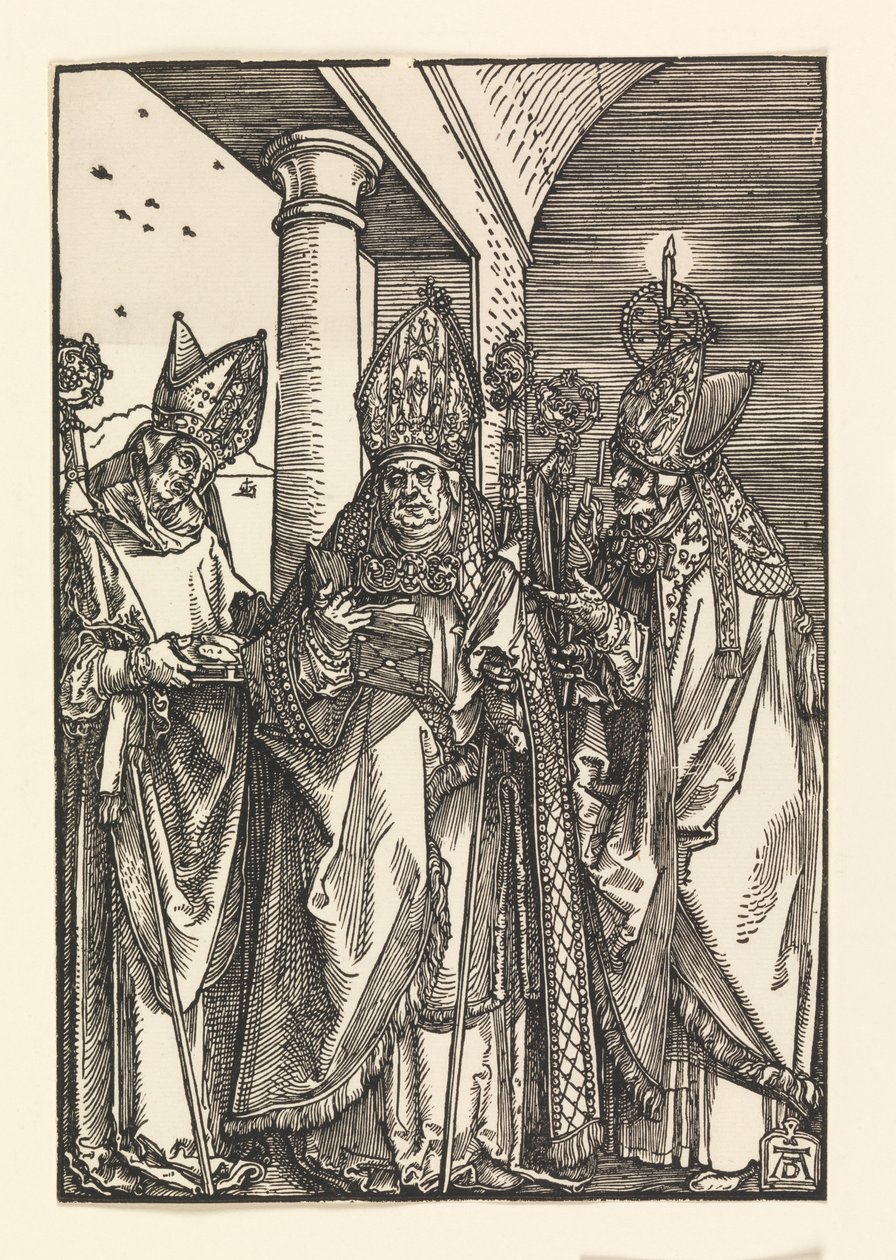 Piispat Nicholas, Ulric, Erasmus tekijältä Albrecht Dürer