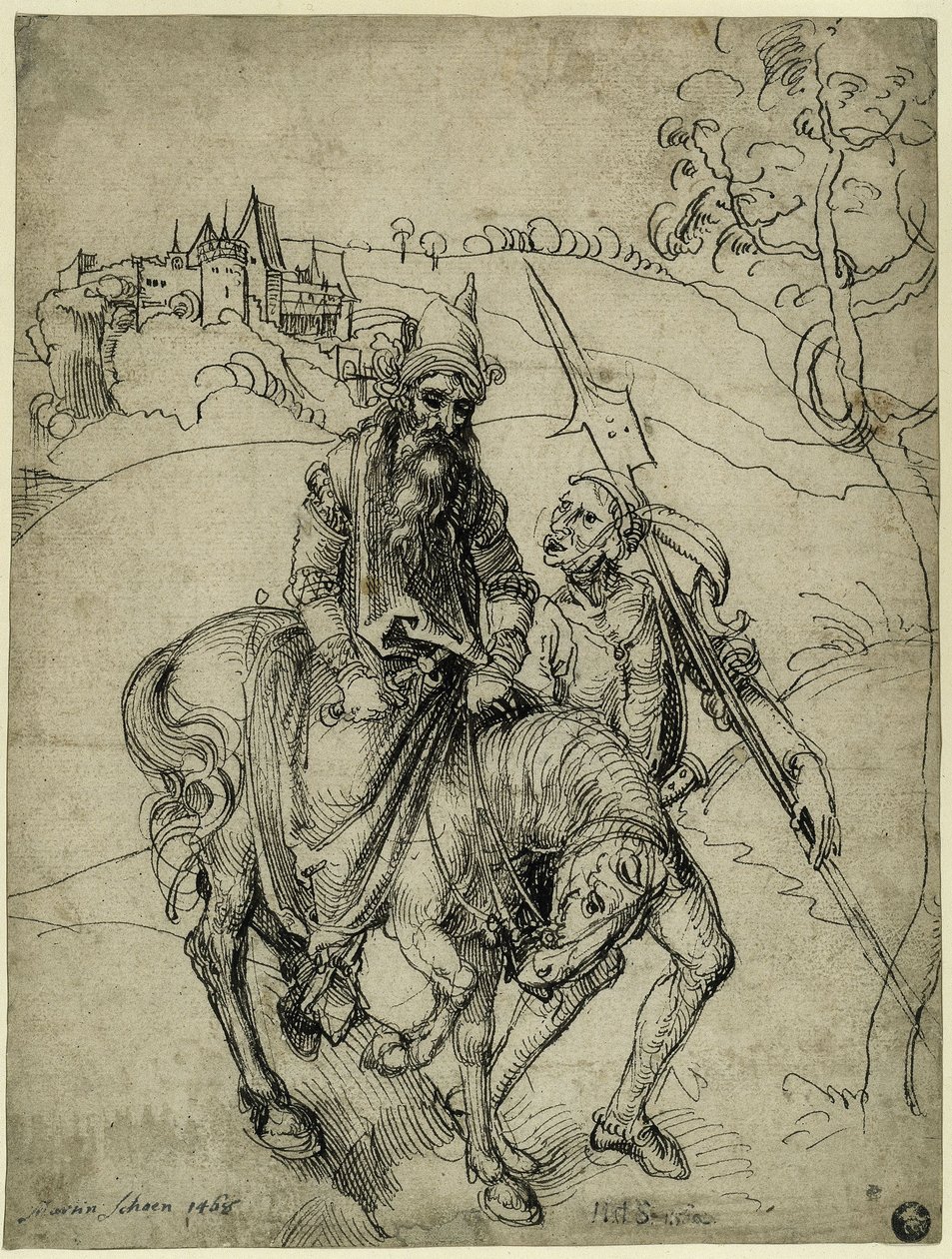 Sokea ratsastaja (Belisarius?) tekijältä Albrecht Dürer