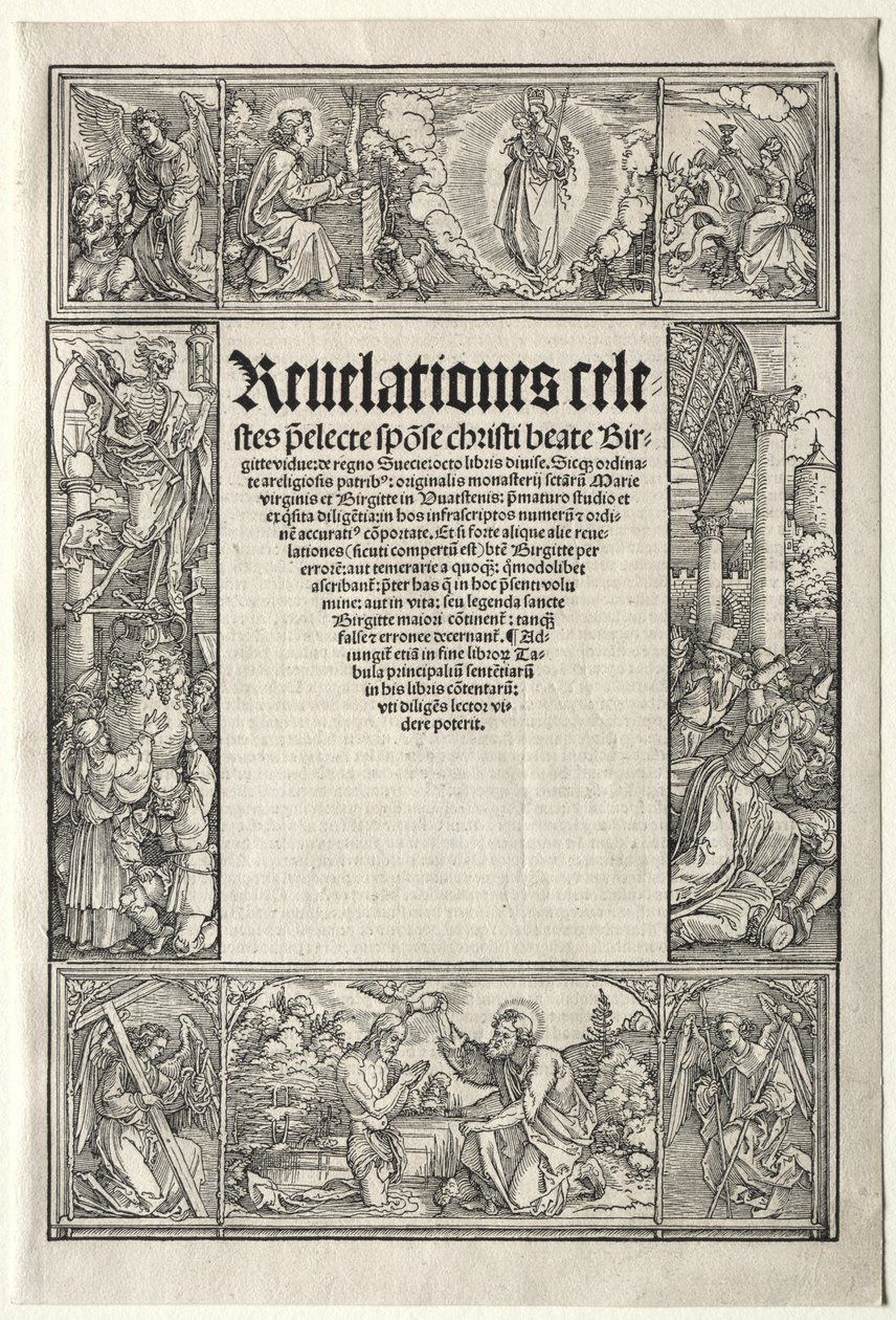Raja - Kristuksen kasteen kanssa tekijältä Albrecht Dürer