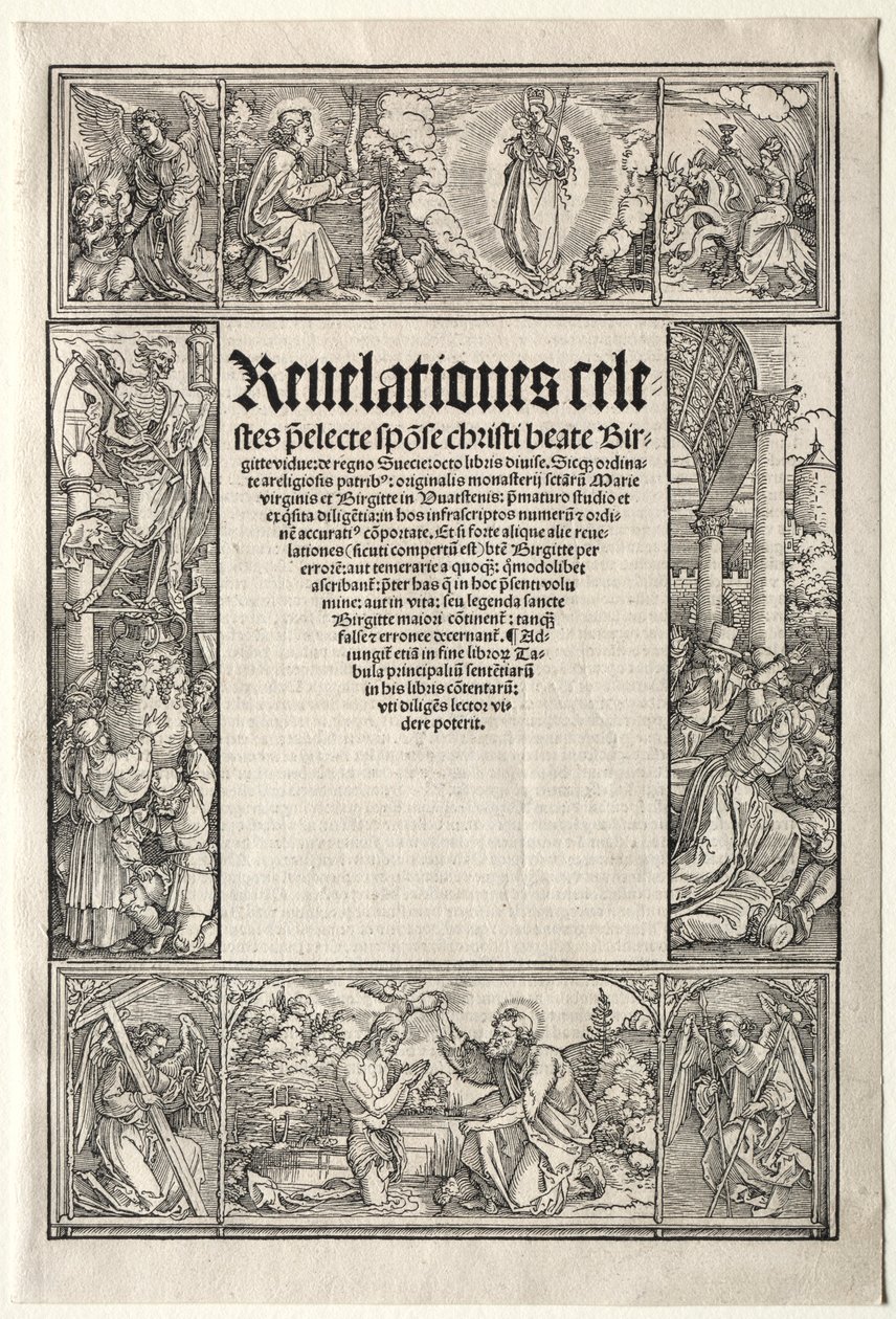 Raja - Kristuksen kasteen kanssa. tekijältä Albrecht Dürer