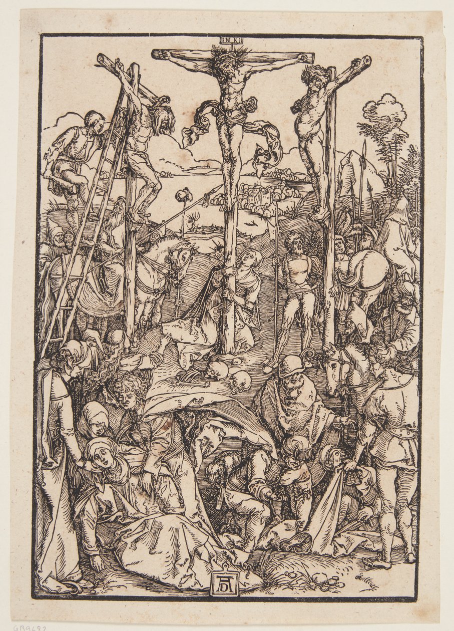 Golgata (vaatimaton puupiirros) tekijältä Albrecht Dürer