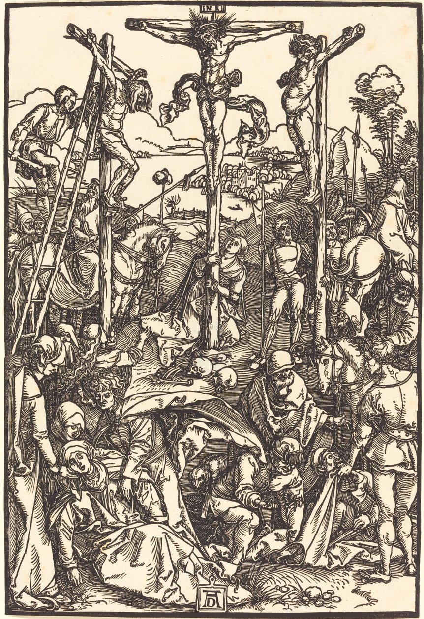 Golgata kolmella ristillä tekijältä Albrecht Dürer