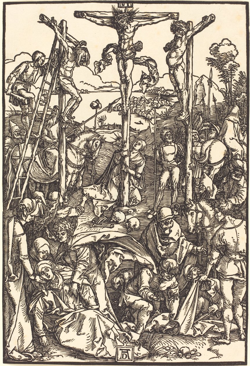 Golgata ja kolme ristiä tekijältä Albrecht Dürer