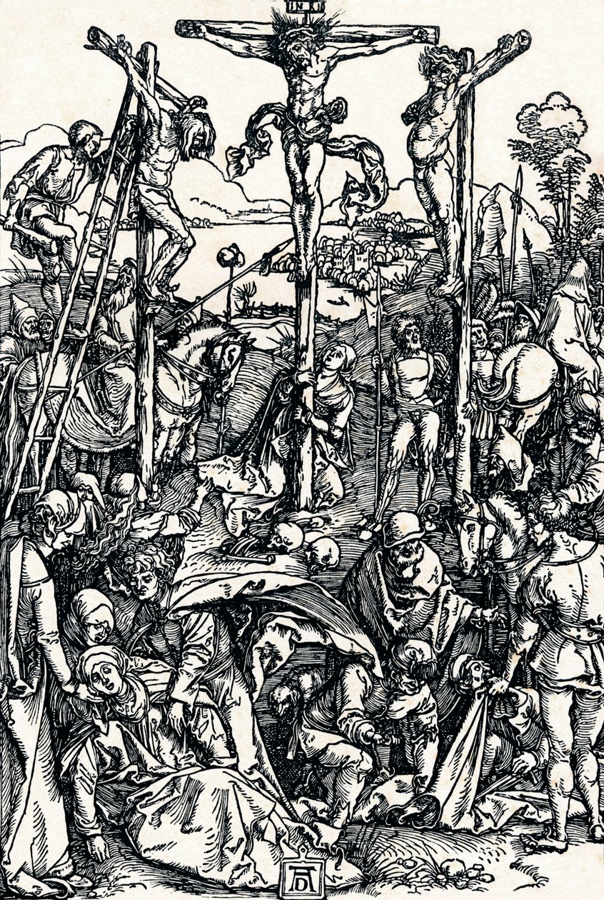 Golgata ja kolme ristiä, 1504 1906 tekijältä Albrecht Dürer
