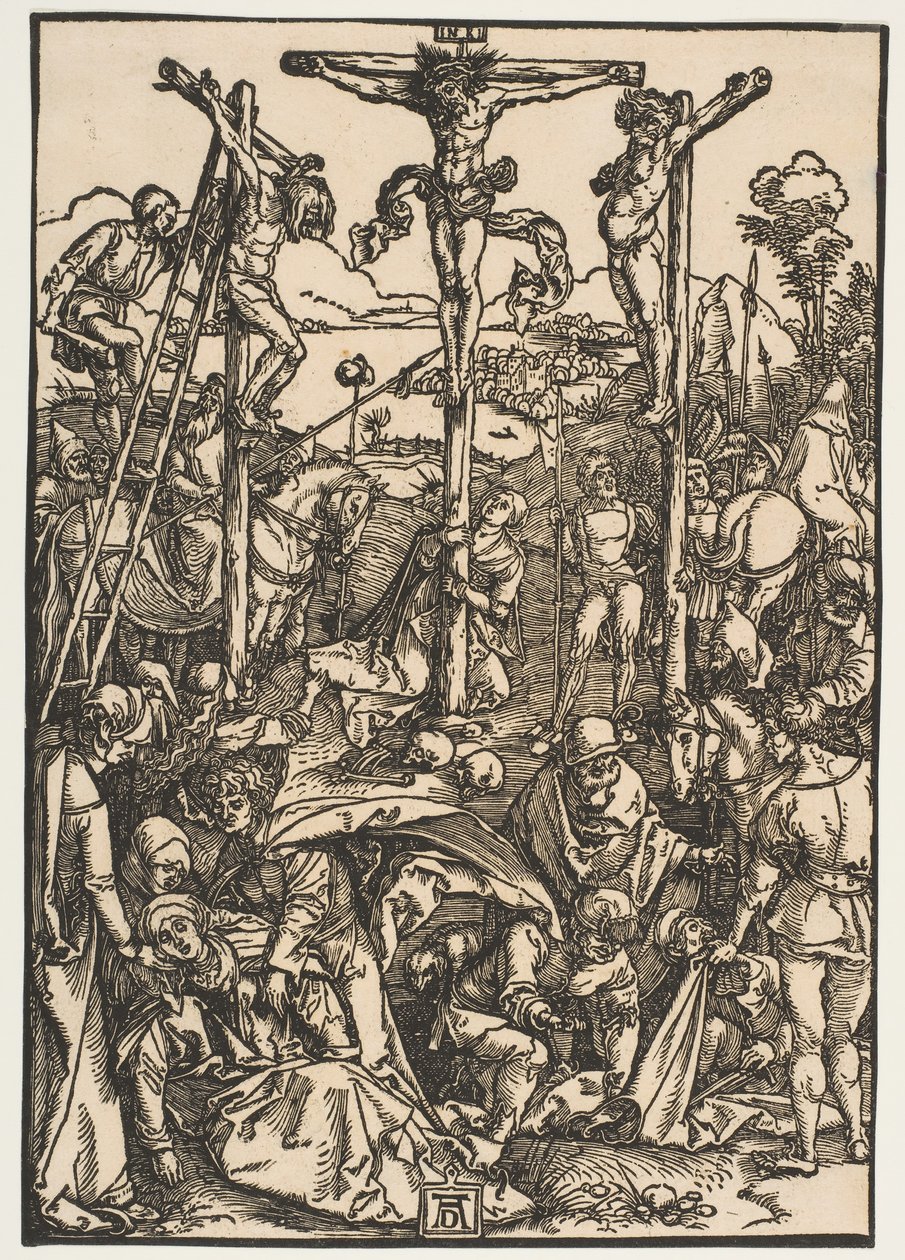 Golgata, jossa on kolme ristiä, n. 1503. tekijältä Albrecht Dürer