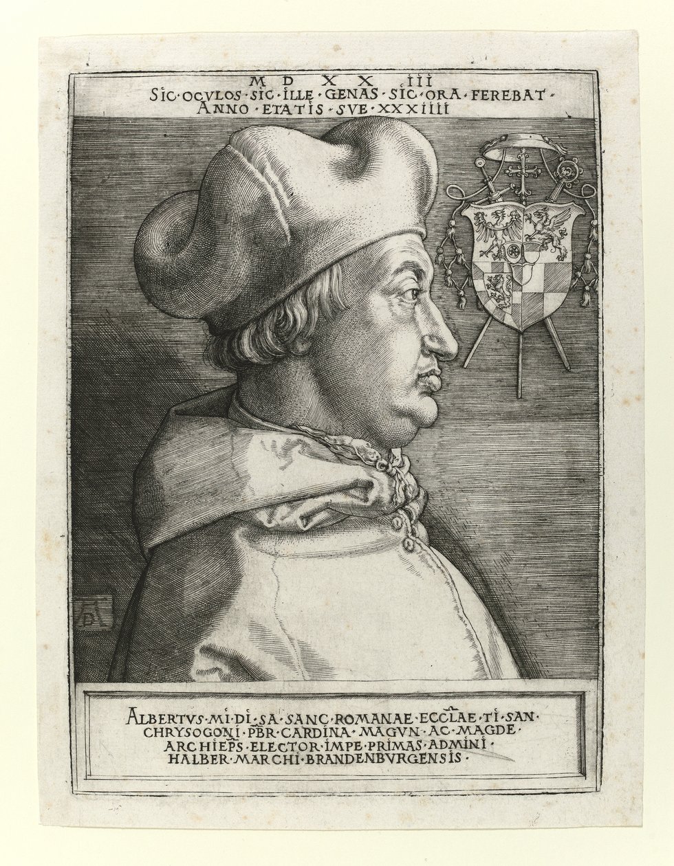 Brandenburgin kardinaali Albert, 1523 tekijältä Albrecht Dürer