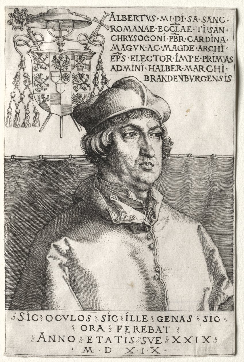 Brandenburgin kardinaali Albrecht – Pieni lautanen tekijältä Albrecht Dürer