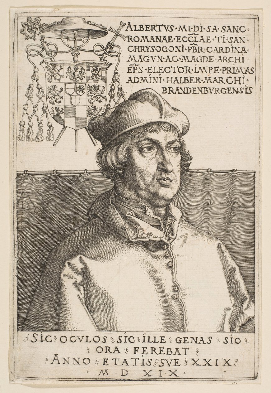 Brandenburgin kardinaali Albrecht, 1519. tekijältä Albrecht Dürer