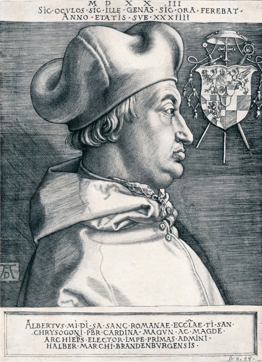 Cardinal Albrecht Brandenburgilainen Suuri kardinaali, 1523 1906 tekijältä Albrecht Dürer