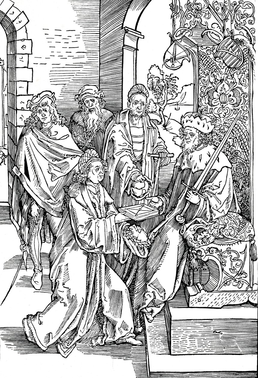 Celtes esittelee kirjansa Saksin valitsijalle, 1501 1906 tekijältä Albrecht Dürer