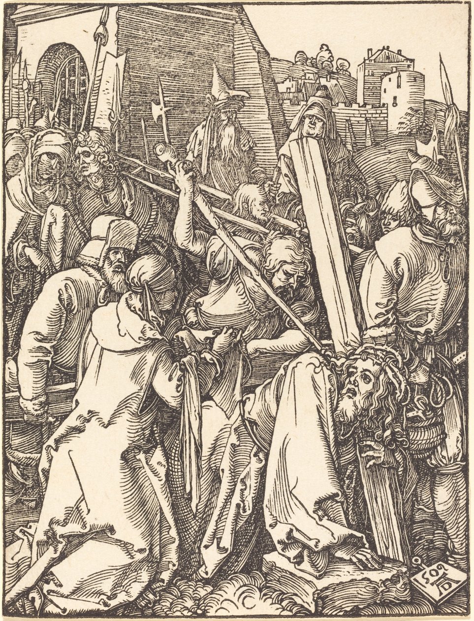 Kristus kantaa ristiä tekijältä Albrecht Dürer