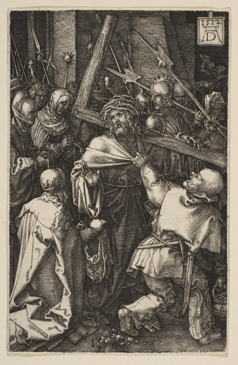 Kristus kantaa ristiä, teoksesta "Passio" tekijältä Albrecht Dürer