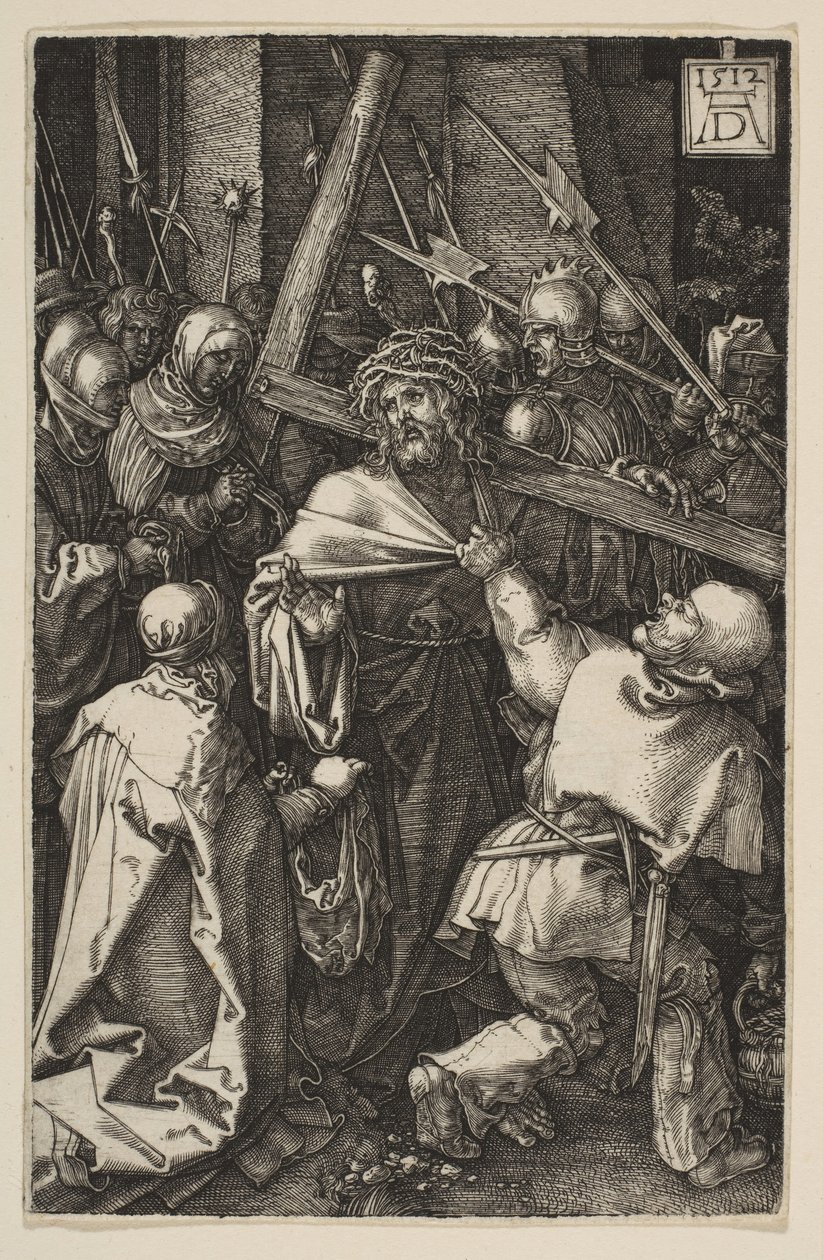 Kristus kantaa ristiä, Passiosta, 1512. tekijältä Albrecht Dürer