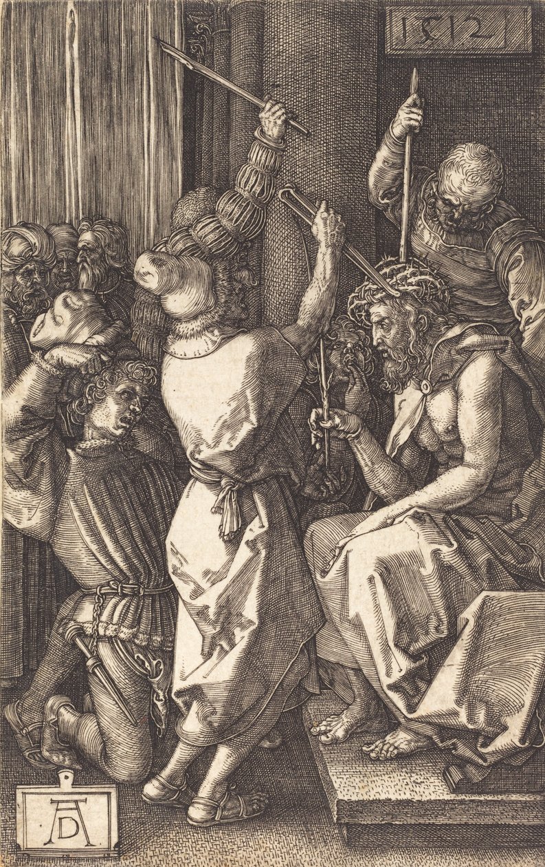 Orjantappuroilla kruunattu Kristus, 1512. tekijältä Albrecht Dürer