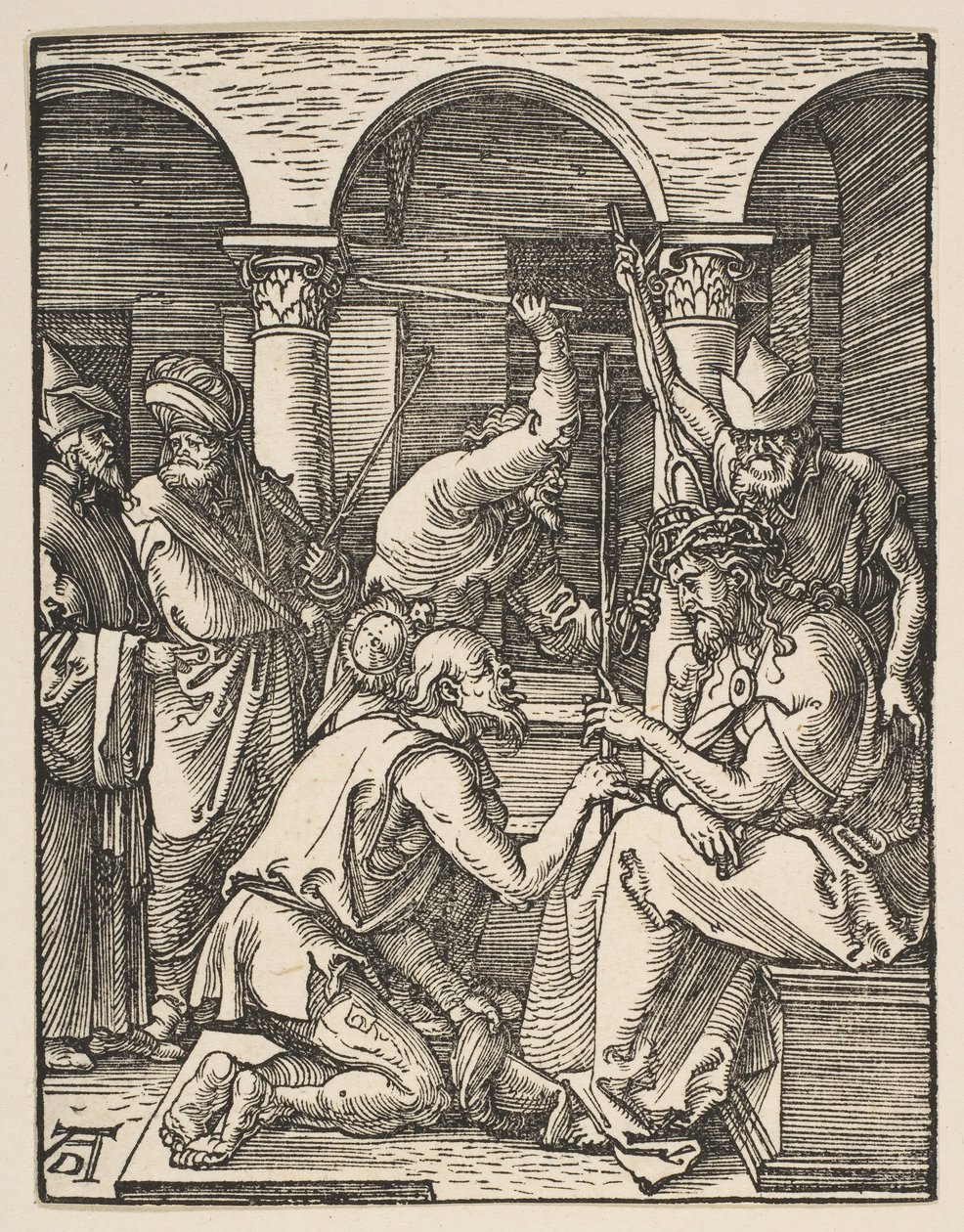 Orjantappureilla kruunattu Kristus, The Small Passion, n. 1509. tekijältä Albrecht Dürer