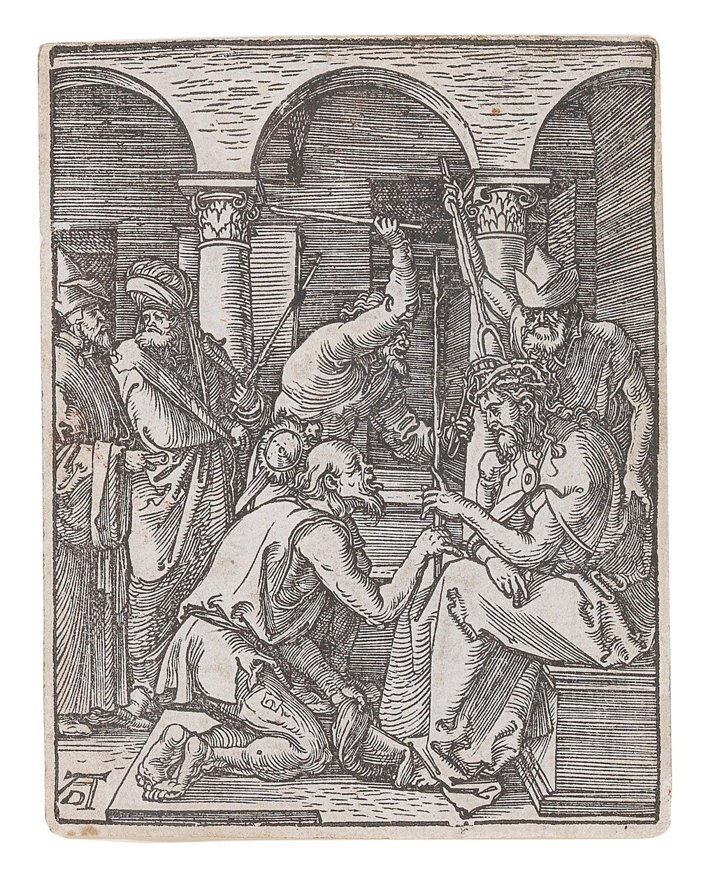 Christ Crown with Thorns, sarjasta The Small Passion, noin 1509-1511. tekijältä Albrecht Dürer