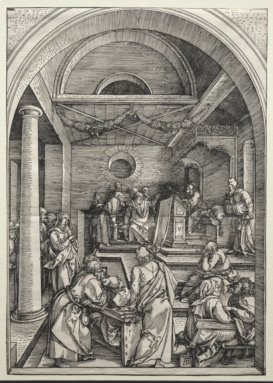 Kristus kiistelee lääkäreiden kanssa tekijältä Albrecht Dürer