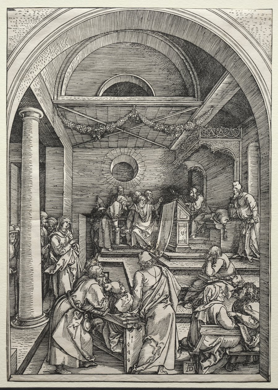 Kristus kiistelee lääkäreiden kanssa, n. 1503-1504. tekijältä Albrecht Dürer