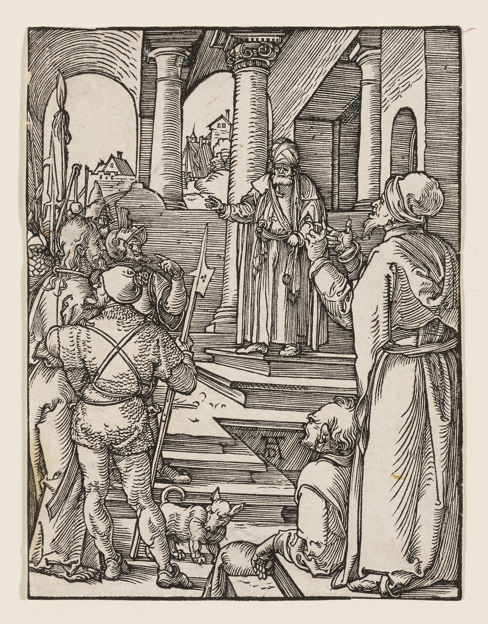 Kristus viedään Pilatuksen eteen tekijältä Albrecht Dürer