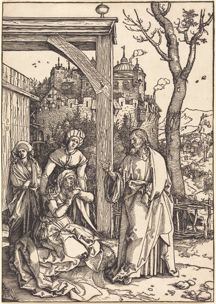 Kristus jättää hyvästit äidilleen tekijältä Albrecht Dürer