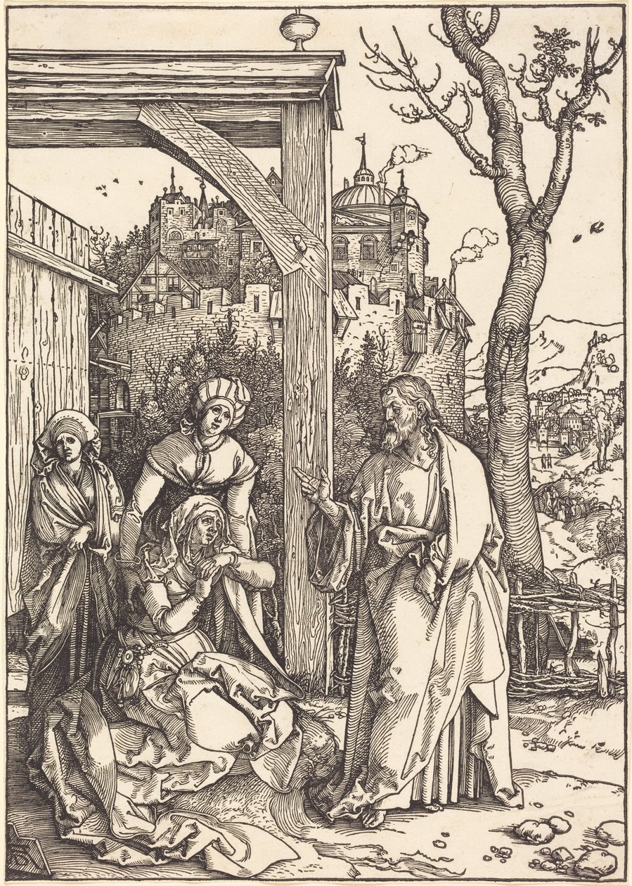 Kristus jättää jäähyväiset äidilleen tekijältä Albrecht Dürer