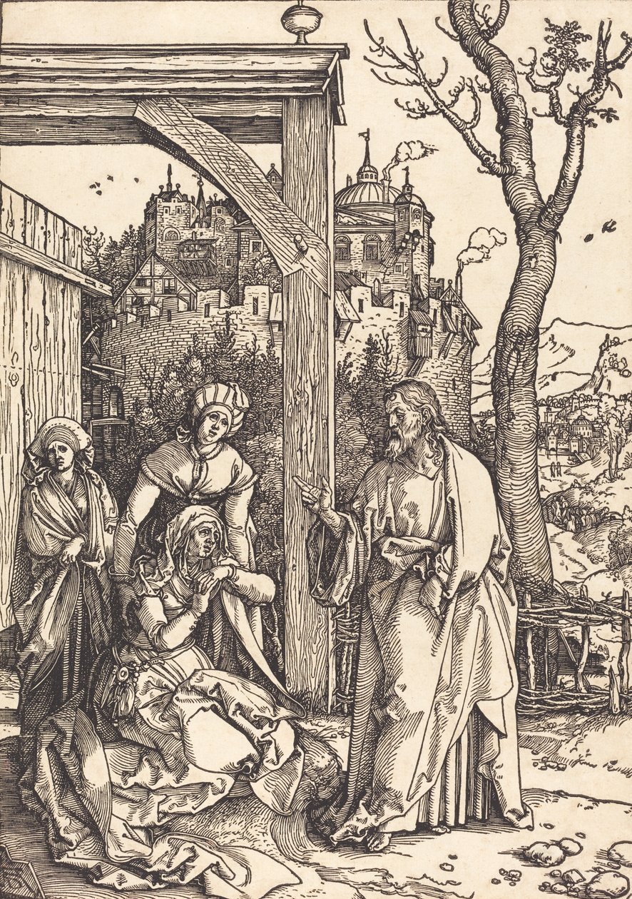 Kristus lähtee äidiltään, n. 15041505. tekijältä Albrecht Dürer