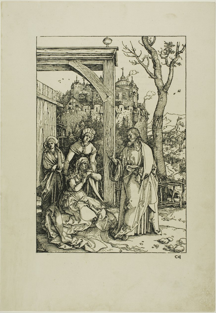 Kristus jättää äitinsä, Neitsyen elämästä tekijältä Albrecht Dürer