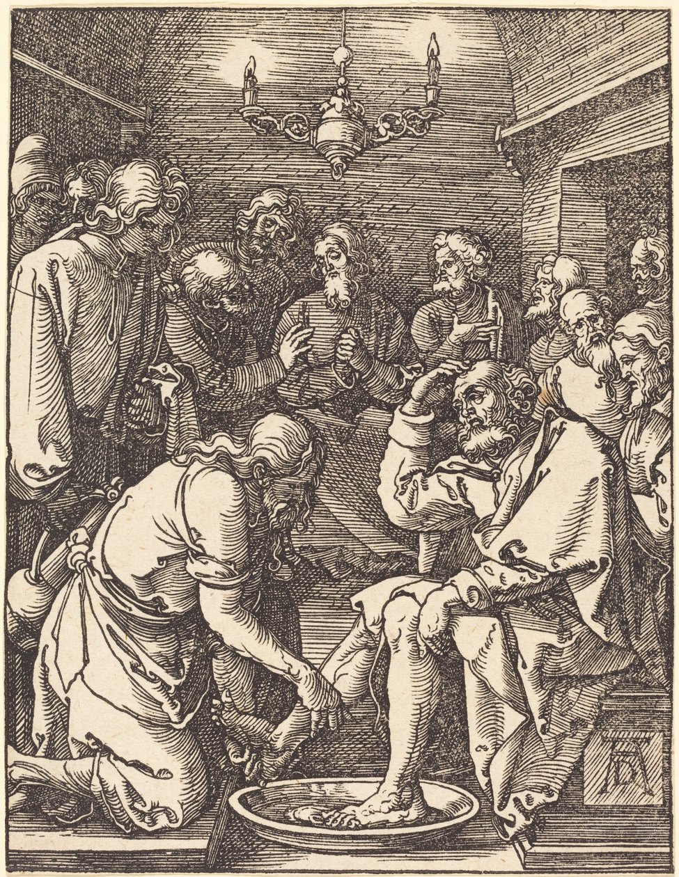 Kristus pesee opetuslasten jalat tekijältä Albrecht Dürer