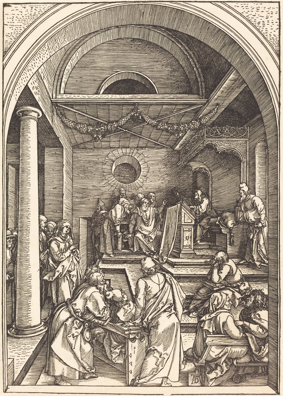 Kristus lääkäreiden joukossa tekijältä Albrecht Dürer