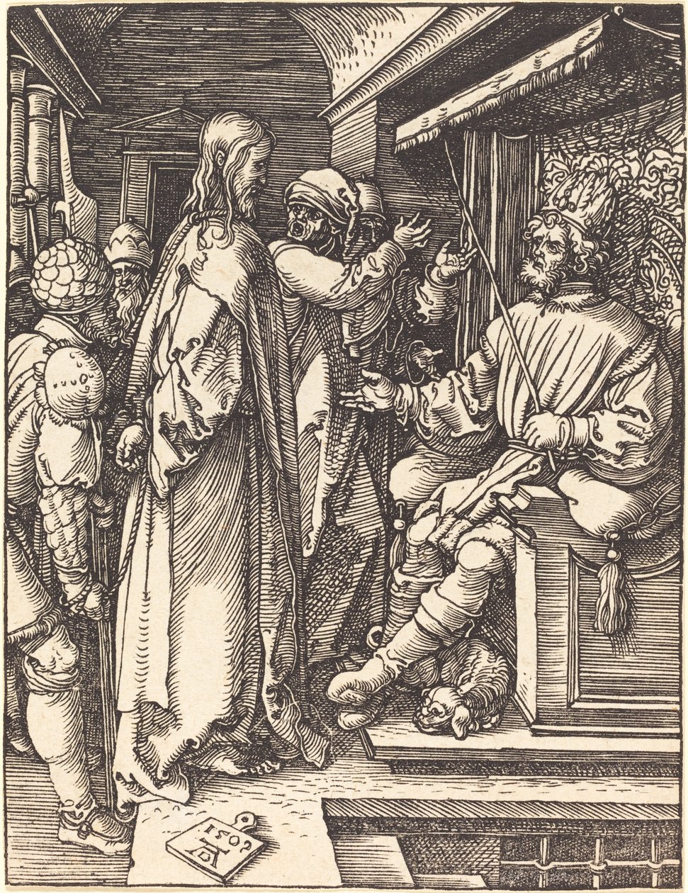 Kristus Herodeksen edessä tekijältä Albrecht Dürer
