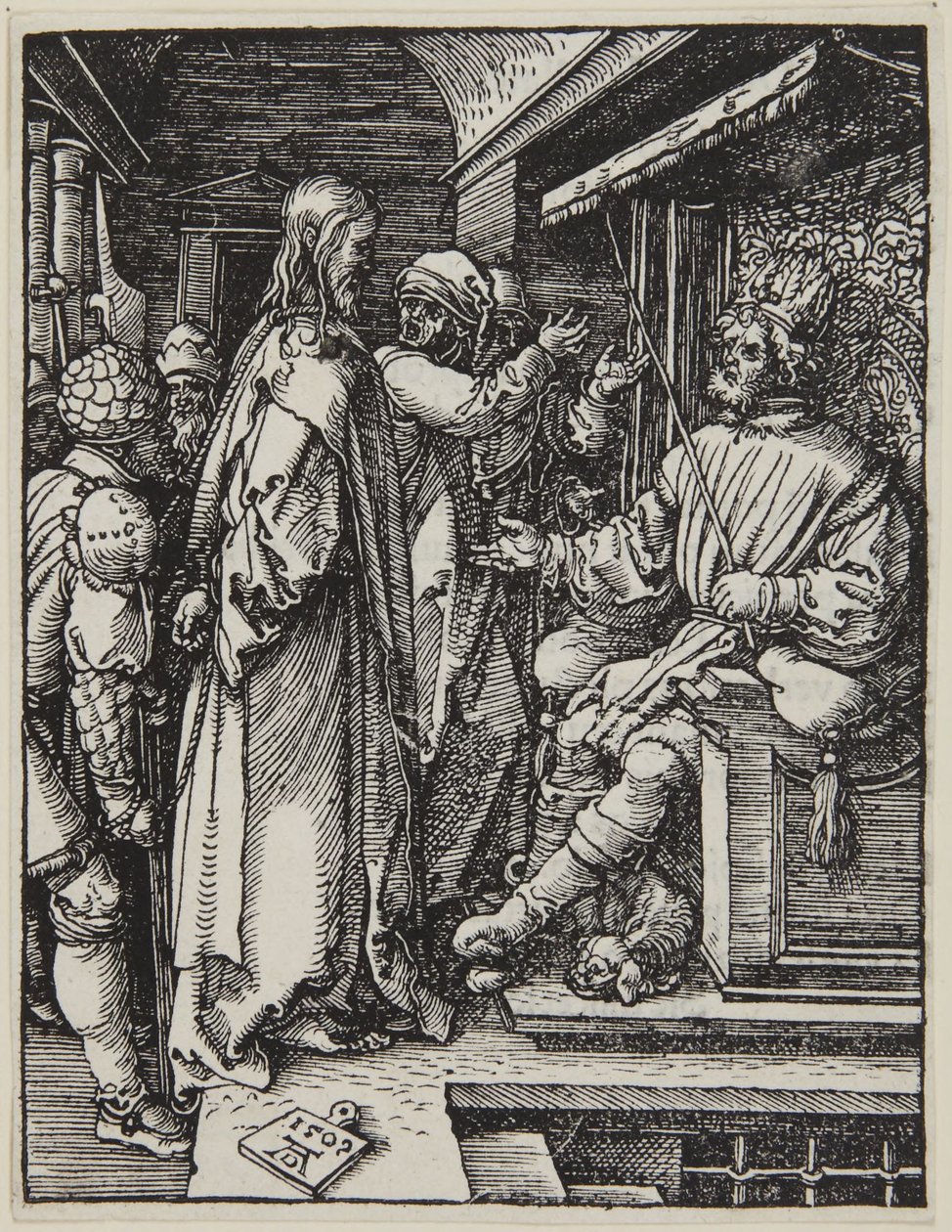 Kristus Herodeksen edessä tekijältä Albrecht Dürer