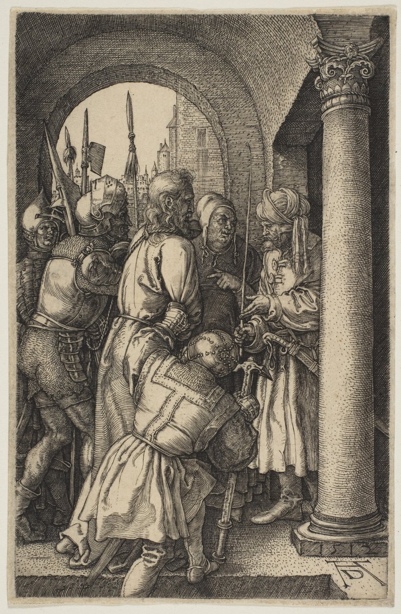 Kristus Pilatuksen edessä, elokuvasta ”The Passion” tekijältä Albrecht Dürer