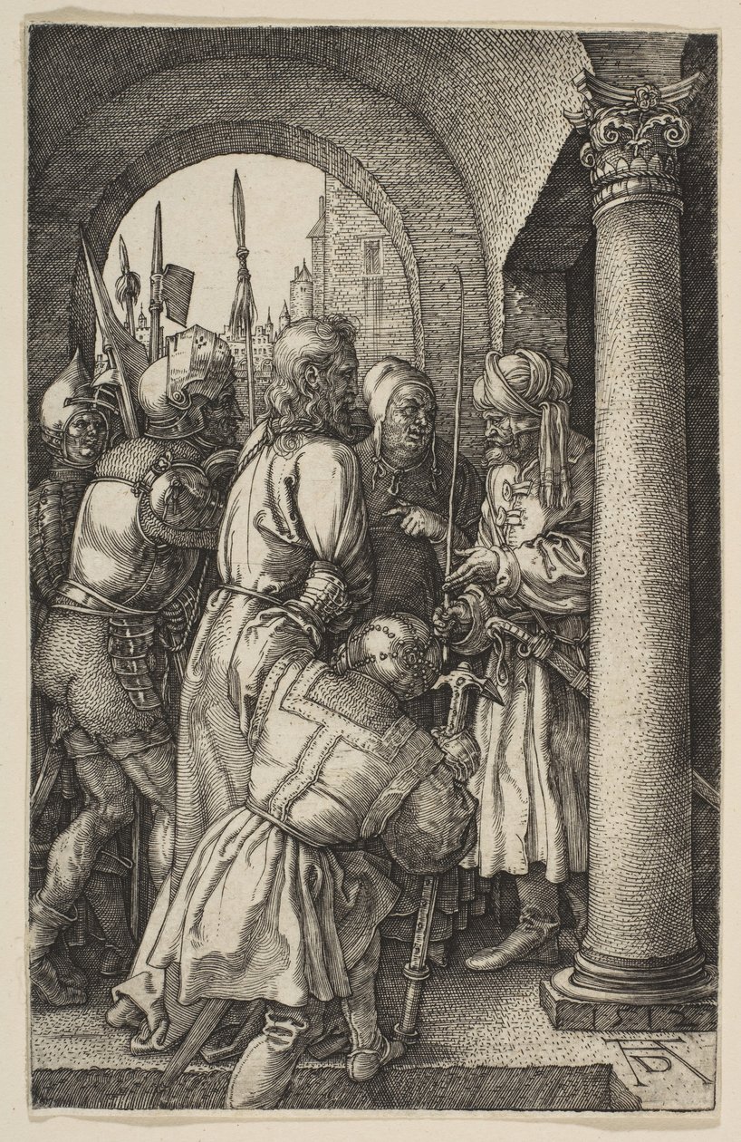 Kristus Pilatuksen edessä, The Passion, 1512. tekijältä Albrecht Dürer
