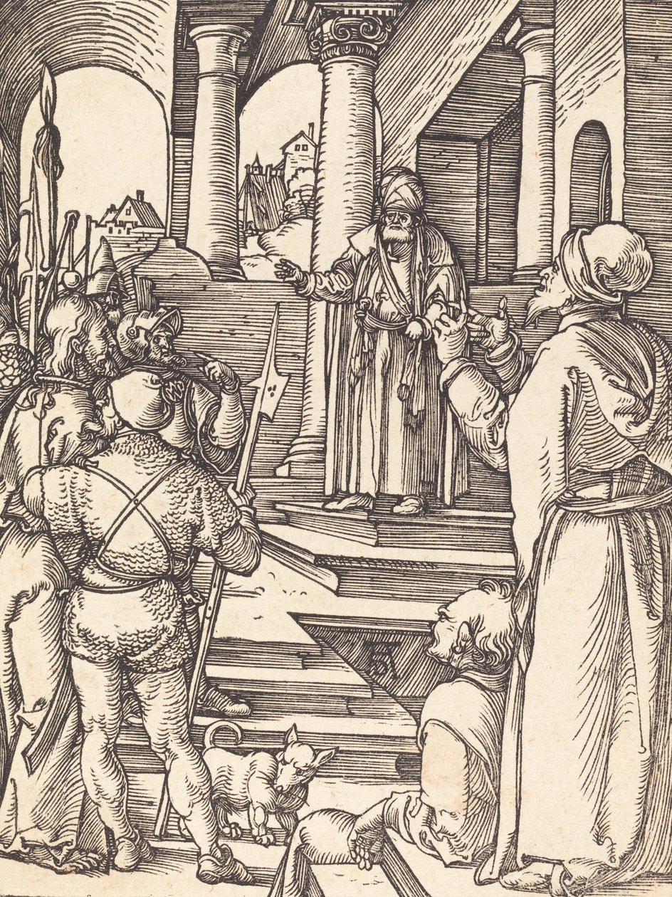 Kristus Pilatuksen edessä, luultavasti n. 15091510. tekijältä Albrecht Dürer