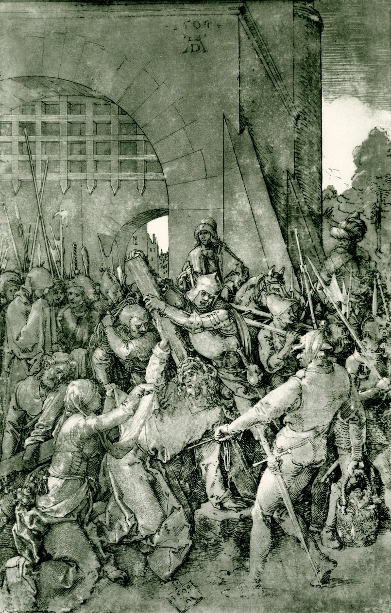 Kristus kaatuu ristin alle tekijältä Albrecht Dürer