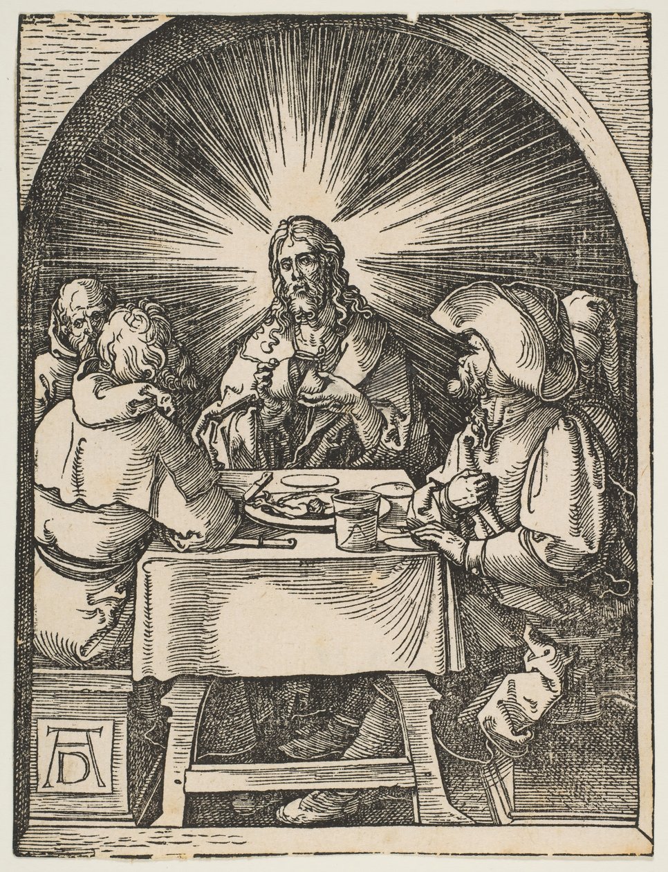 Kristus Emmauksessa, Pienestä kärsimyksestä, n. 1510. tekijältä Albrecht Dürer
