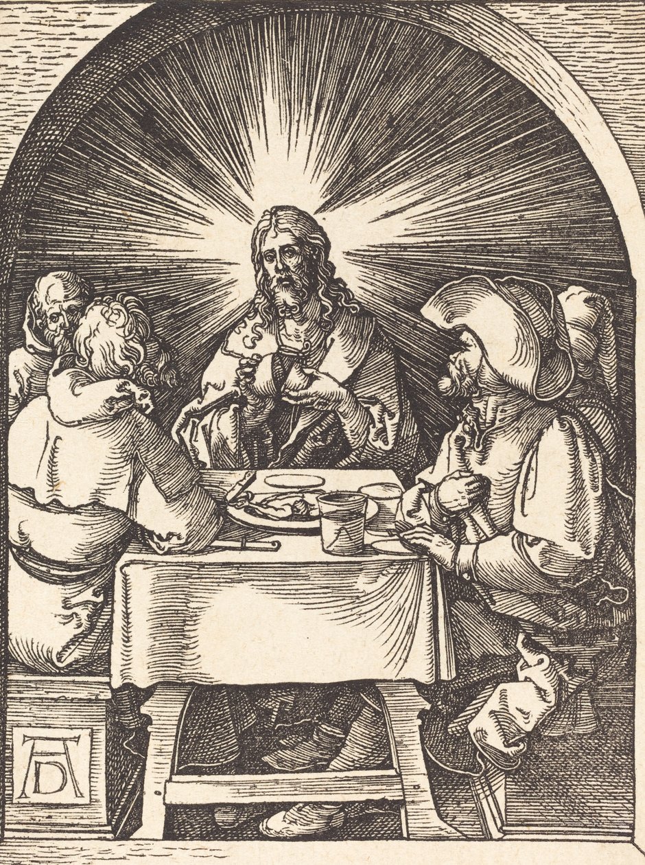 Kristus Emmauksessa, luultavasti n. 15091510. tekijältä Albrecht Dürer