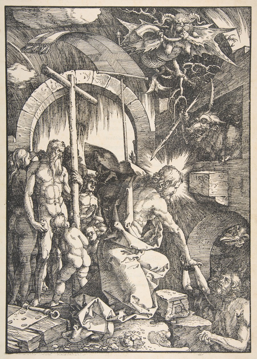 Kristus tuonelassa, sarjasta "Suuri passio" tekijältä Albrecht Dürer