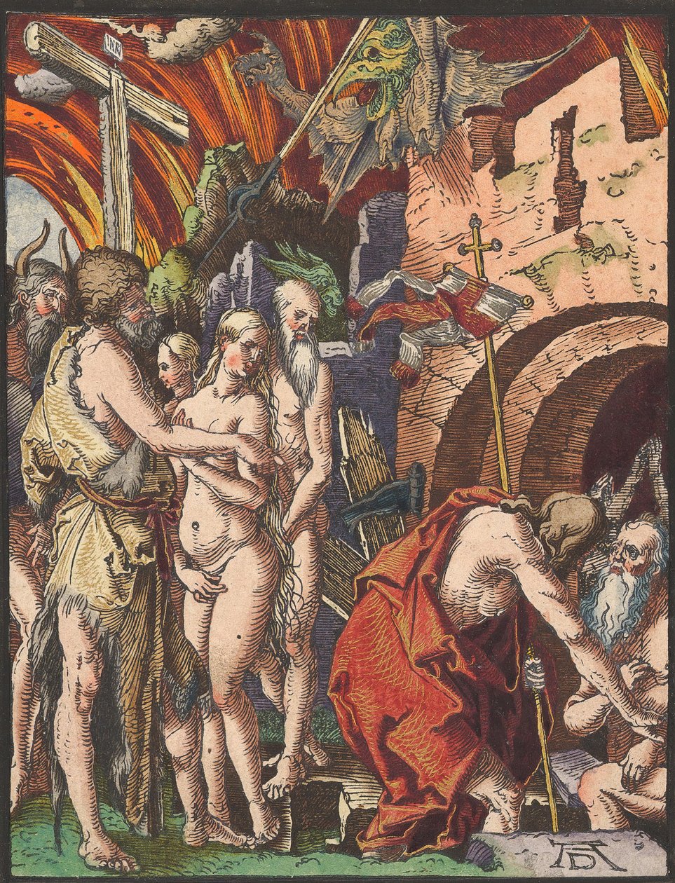 Kristus Limbossa, pienestä puupiirroksesta Passion.n.d. tekijältä Albrecht Dürer