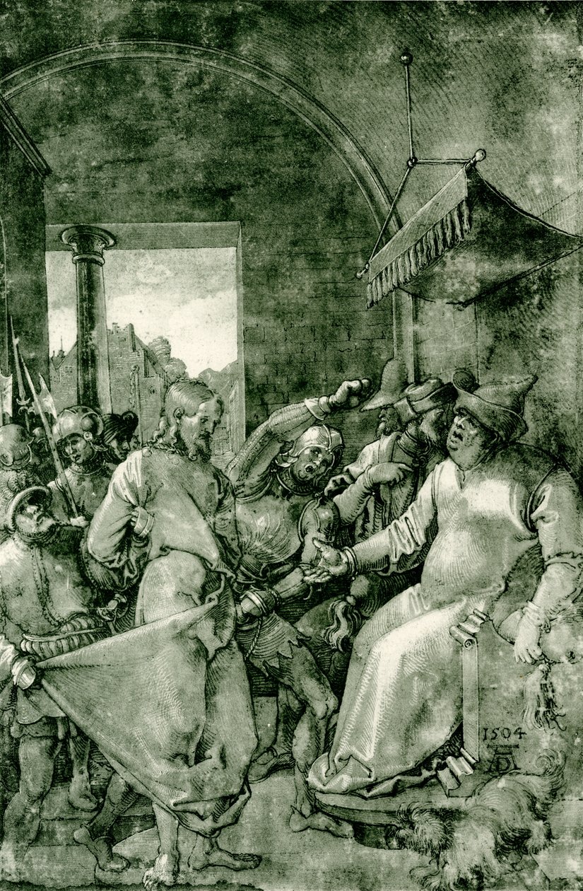 Kristus Kaifaan edessä tekijältä Albrecht Dürer