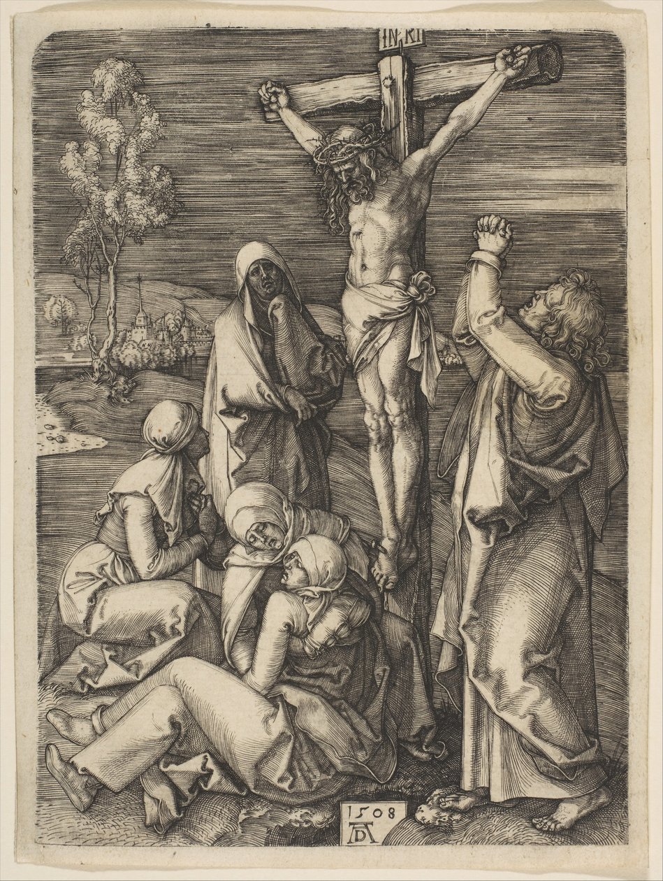 Kristus ristillä, 1508. tekijältä Albrecht Dürer