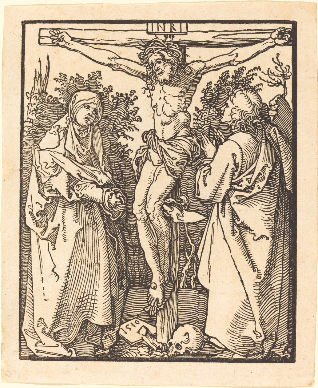Crist a la creu amb Maria i Sant Johnfinnish tekijältä Albrecht Dürer