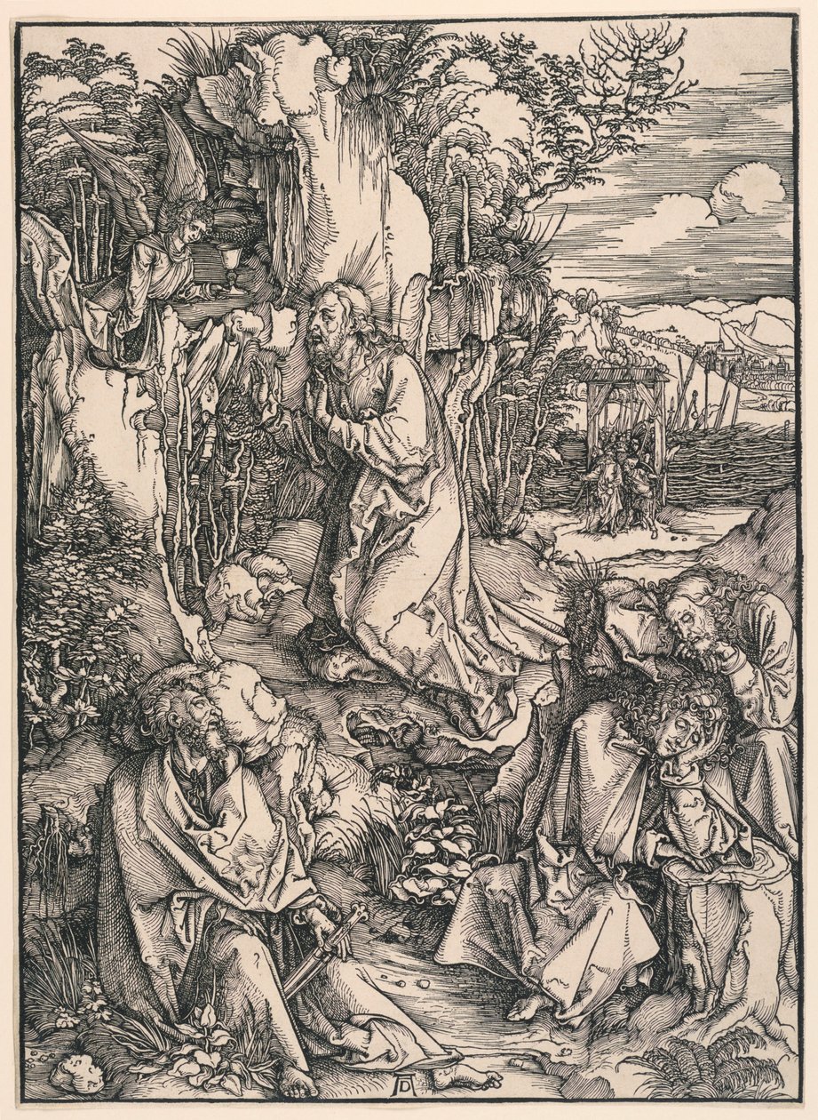 Kristus Öljymäellä (Agonia puutarhassa), Suurista kärsimyksistä. tekijältä Albrecht Dürer