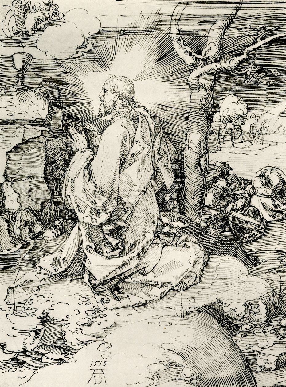 Kristus Öljymäellä tekijältä Albrecht Dürer